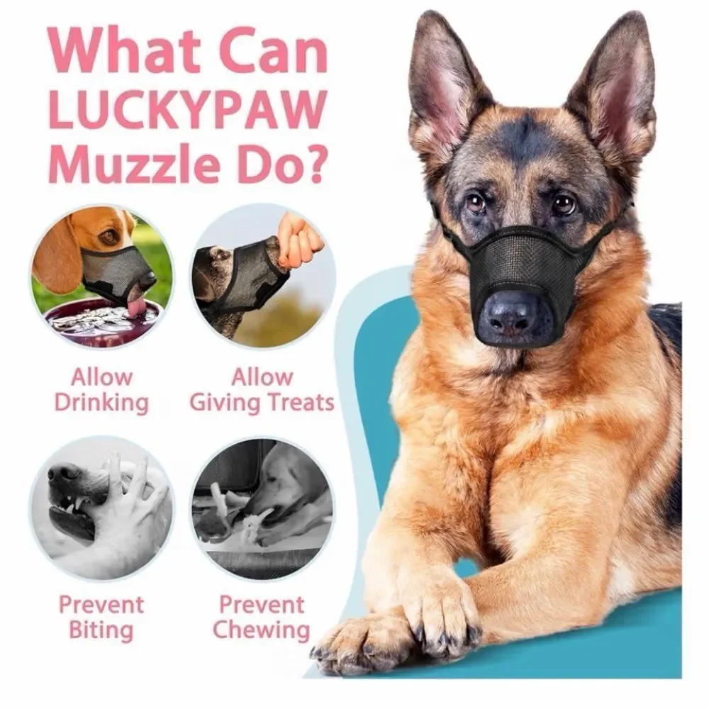 LUCKYPAW Dog Mesh Muzzle Medium